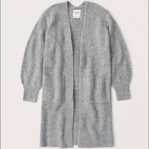 Abercrombie & Fitch waffle stitch duster cardigan